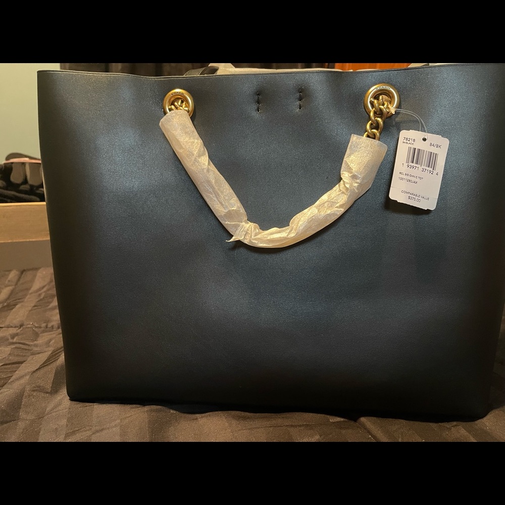Coach Signature Chain Tote